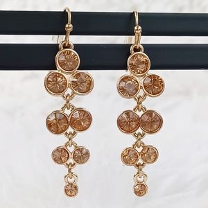 Amber Color Dangle Earrings